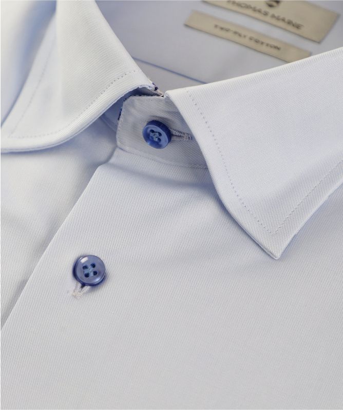 Thomas Maine Tailored Fit Micro Floral Trim Bergamo Shirt