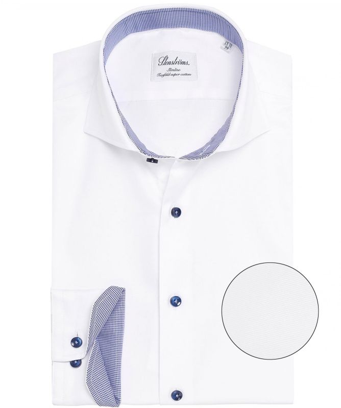 Stenstroms Slimline Houndstooth Trim Shirt