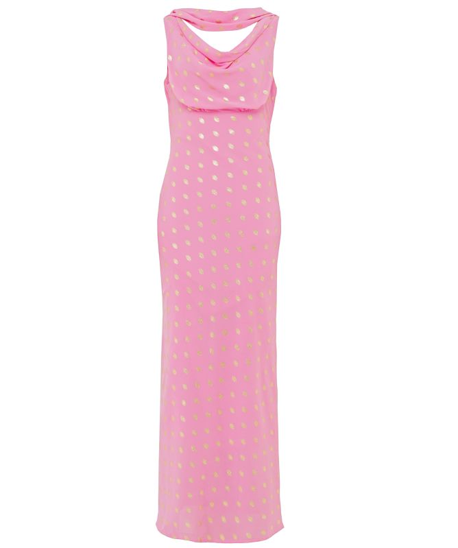 Never Fully Dressed Sophie Gold Fleck Maxi Dress