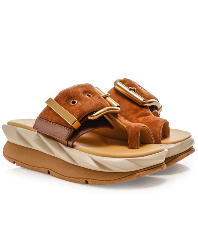 4CCCCEES Mellow Glow Soft Brown Sandals