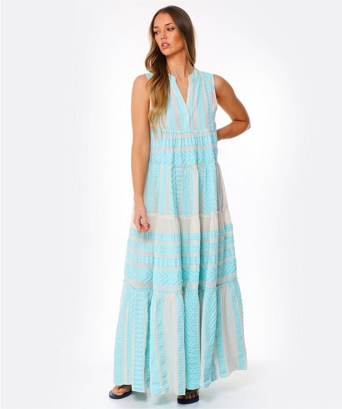 Devotion Twins Blue Sleeveless Maxi Dress Jules B