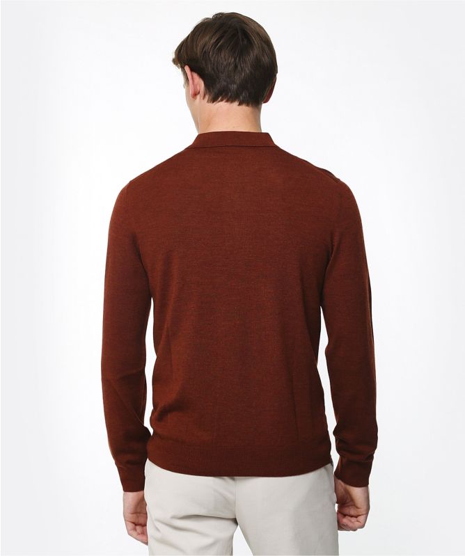 Thomas Maine Merino Long Sleeve Polo Shirt