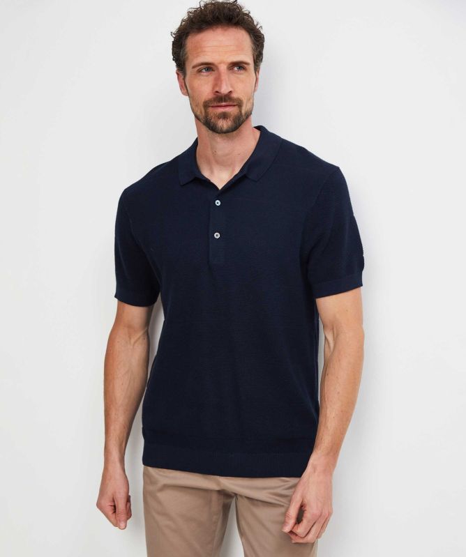 Rodd and Gunn Knitted Masons Flat Polo Shirt