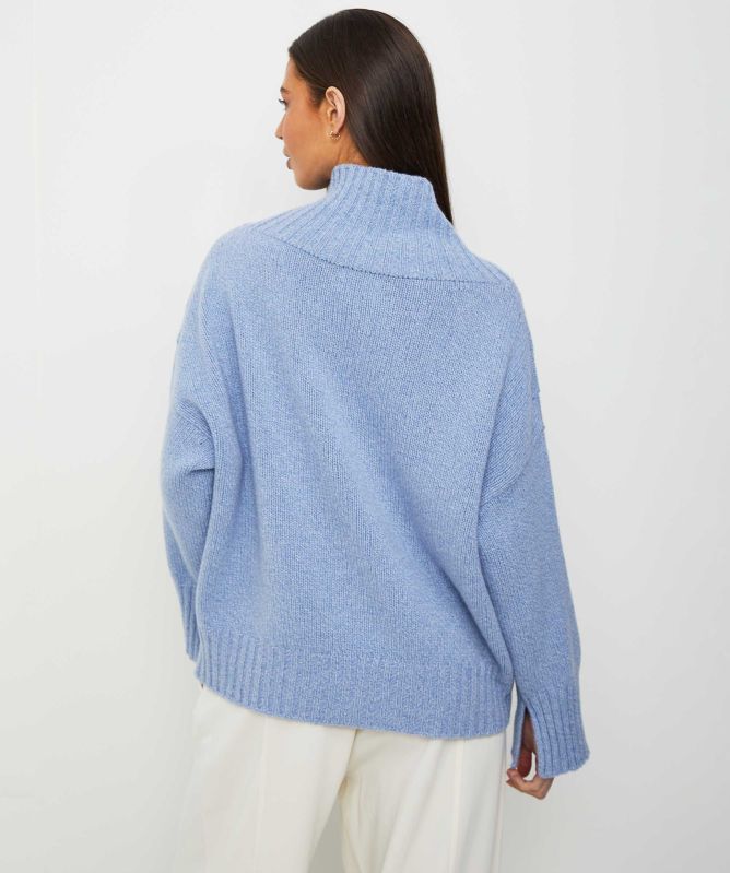 Eddy and Ivy High Neck Merino Cashmere Jumper