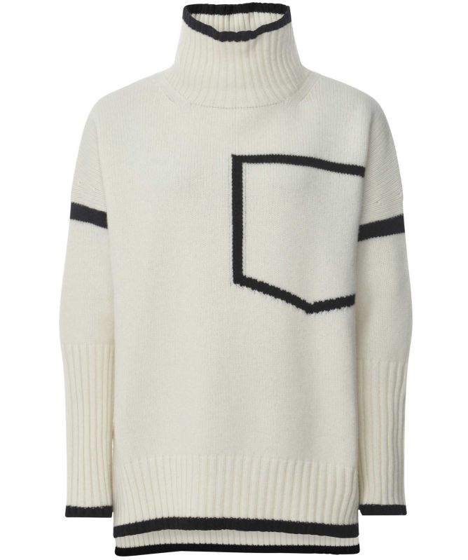 Eddy and Ivy Contrast Trim Roll Neck Jumper