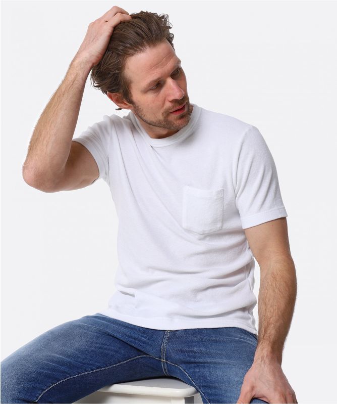 Hartford Towelling Pocket T Shirt