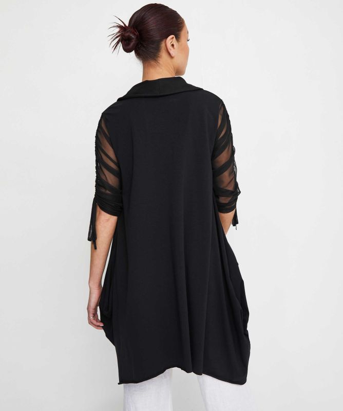 Philomena Christ Sheer Sleeve Tunic Top