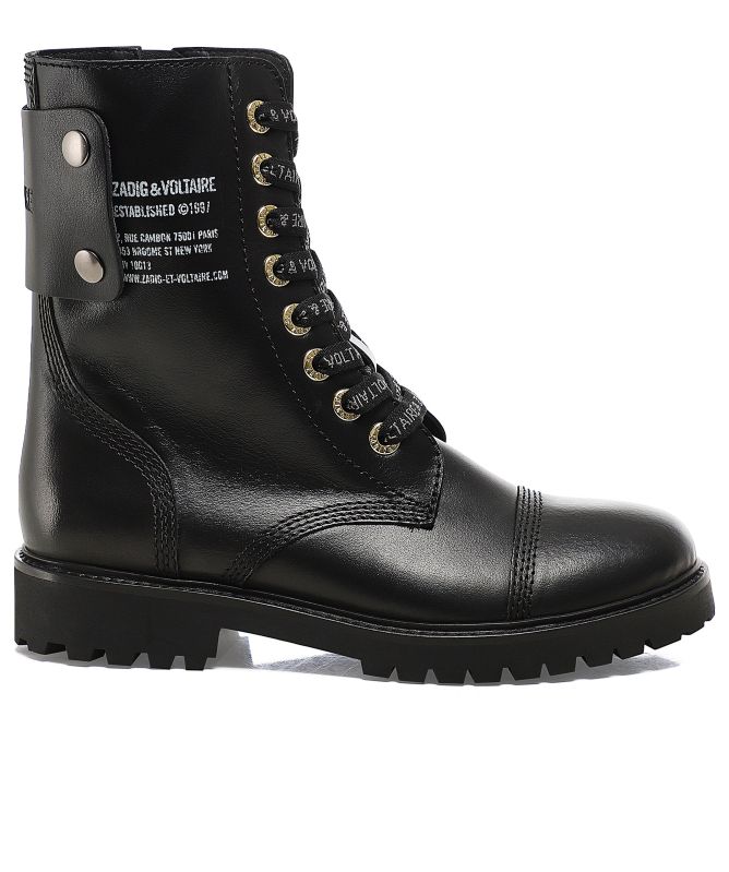 Zadig and Voltaire Joe Leather Combat Boots
