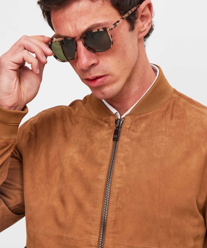 Pal Zileri Suede Bomber Jacket