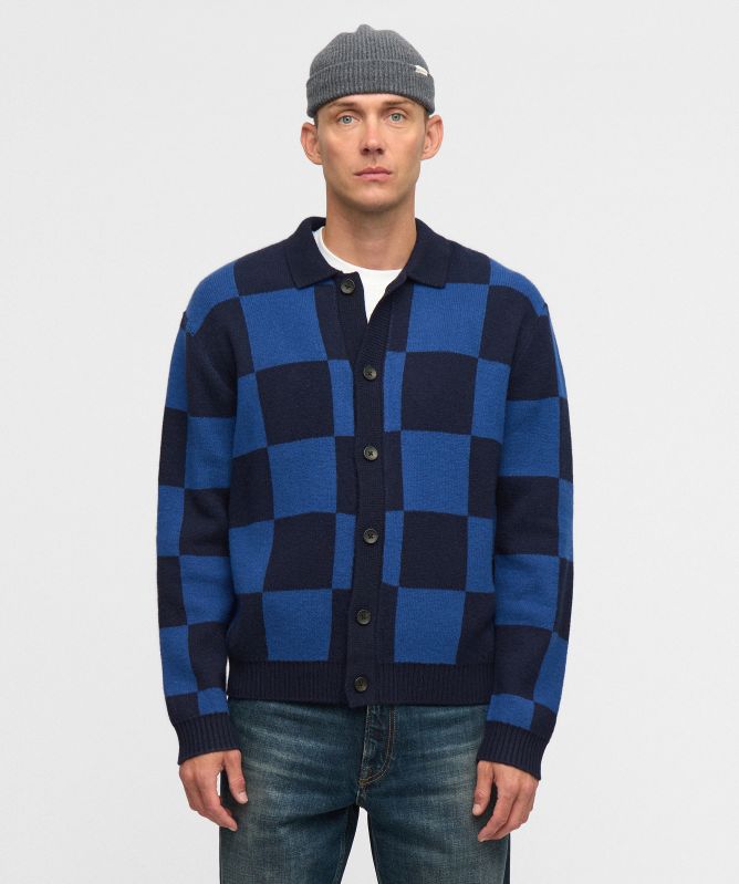 Anerkjendt Aksinus Check Merino Knit Cardigan