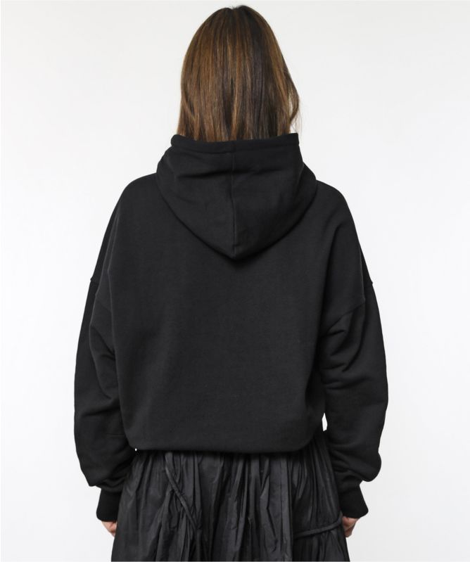 NU London Black Cropped Hoodie