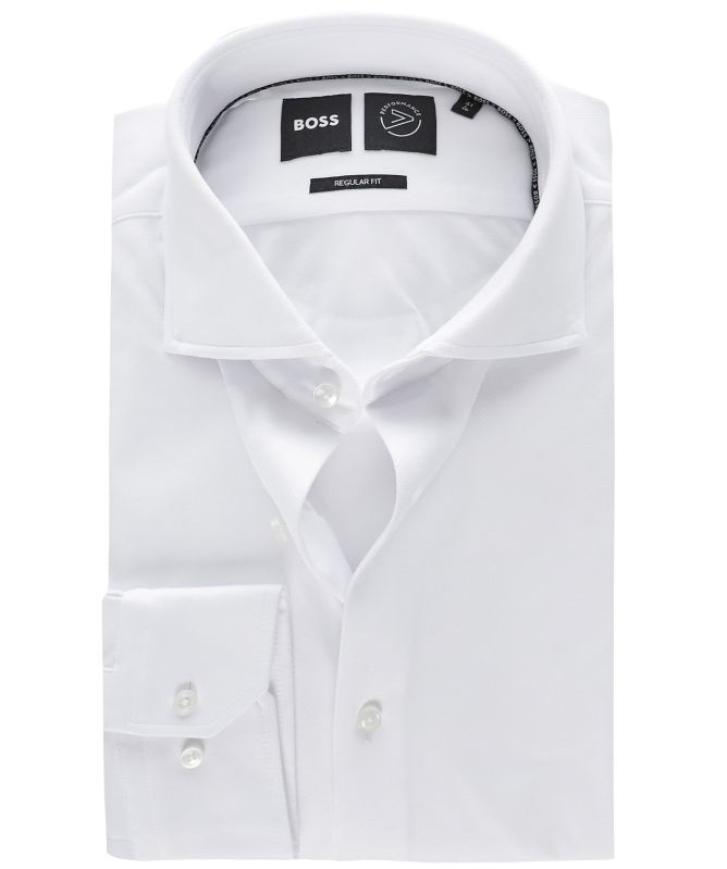 boss white dress shirt Hugo Boss White Dress Shirt Mens 15.5 32 33 Button Up Tuxedo French Cuff Slim