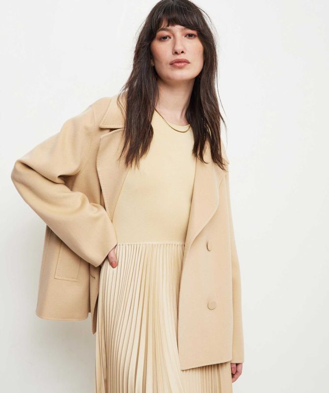 ジャケット・アウター YOKE \"REVERSIBLE DOUBLE BREASTED COAT\" YOKE | RIVERSIBLE DOUBLE-BREASTED COAT(DUSTY TAUPE) | リバーシブル