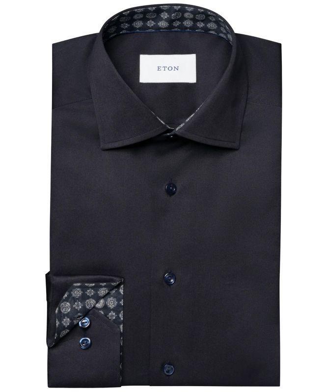 Eton Geometric Effect Signature Twill Slim Fit Shirt