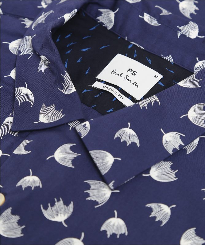 Paul Smith Casual Fit Short Sleeve Floral Umbrella Shirt