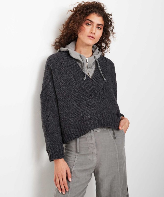 Lurdes Bergada V-Neck Cropped Jumper