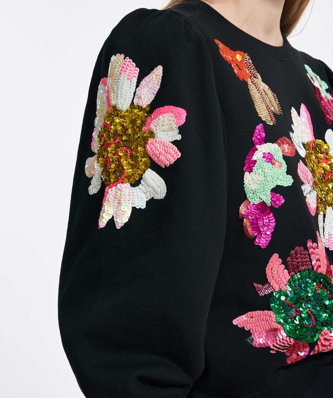 Essentiel Antwerp Enna Sequin Embroidered Sweater