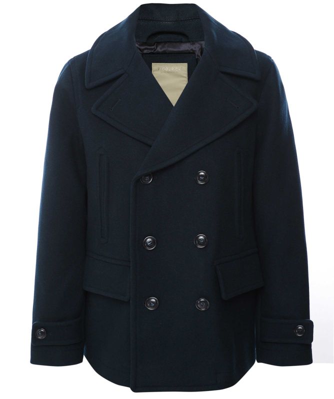 PEA SWITCHING MELTON WOOL Name. ジャケット・アウター COAT Peacoat Wool Virgin Melton Navy Woolrich ジャケット・アウター