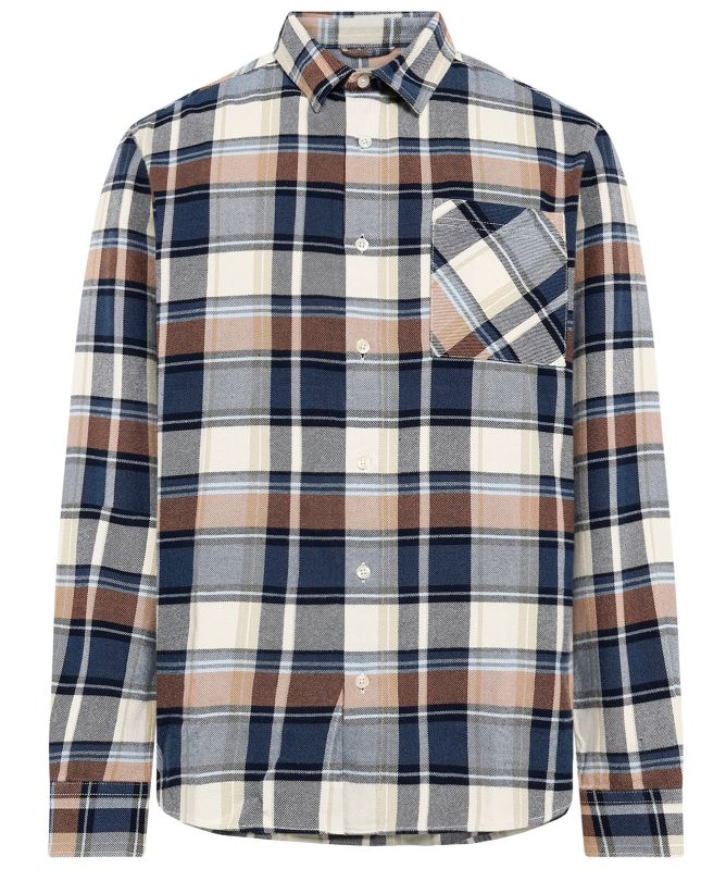 Knowledge Cotton Light Flannel Checkered Shirt