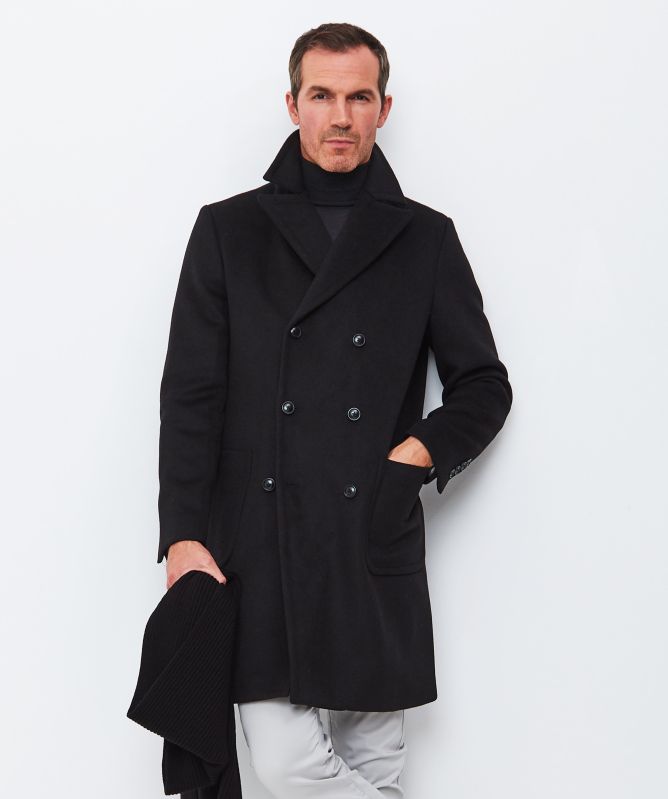 Seinse Double Breasted Wool Coat