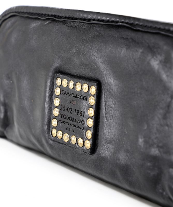 Campomaggi Embellished Leather Zip Around Wallet