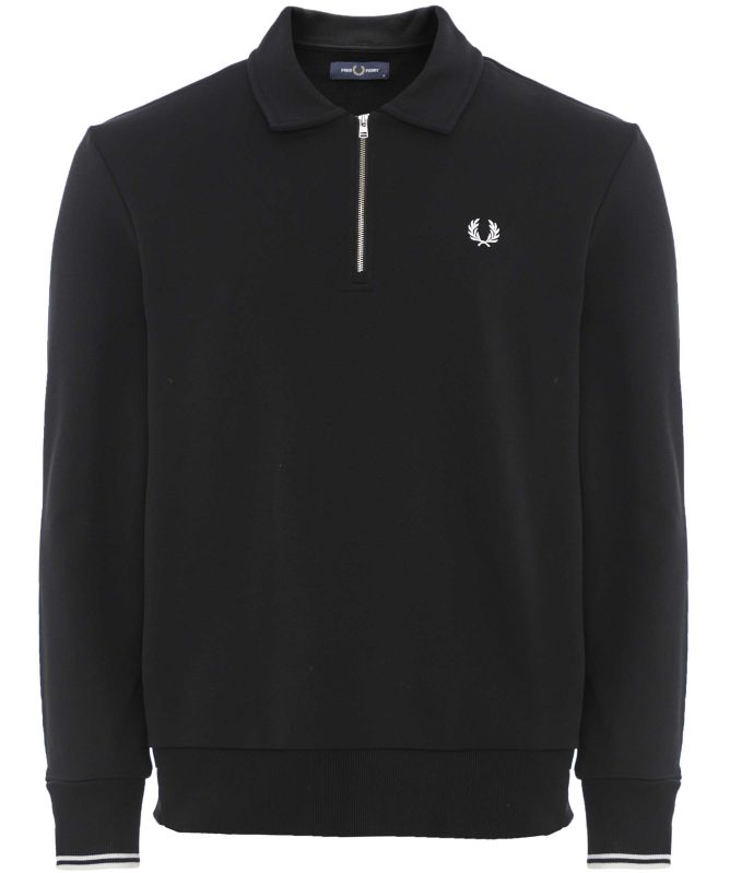 Fred Perry Half Zip Collared Sweatshirt