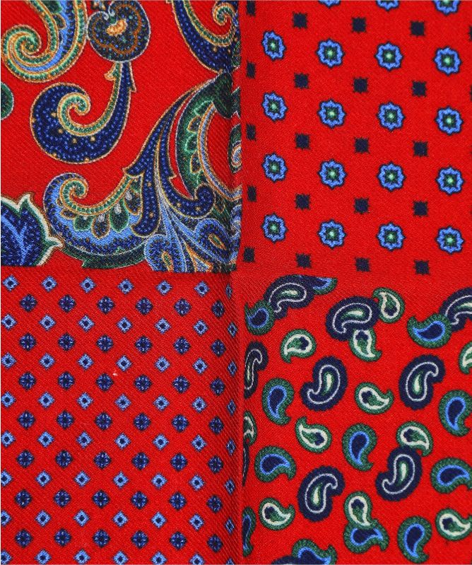 Ascot Accessories Wool Paisley Pocket Square
