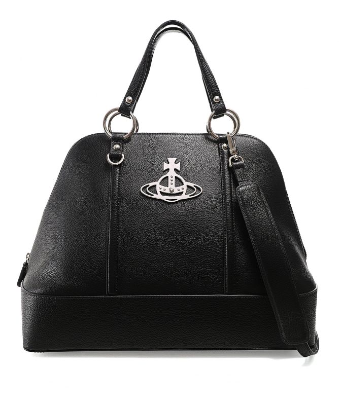Vivienne Westwood Black Jordan Large Leather Handbag | Jules B