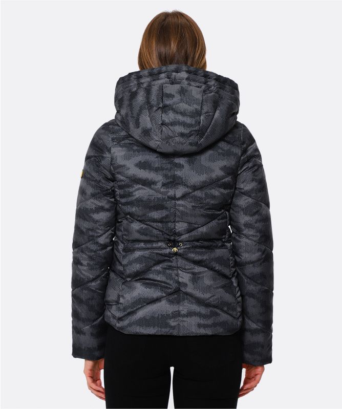 Barbour International Motegi Quilted Faux Fur Trim Jacket