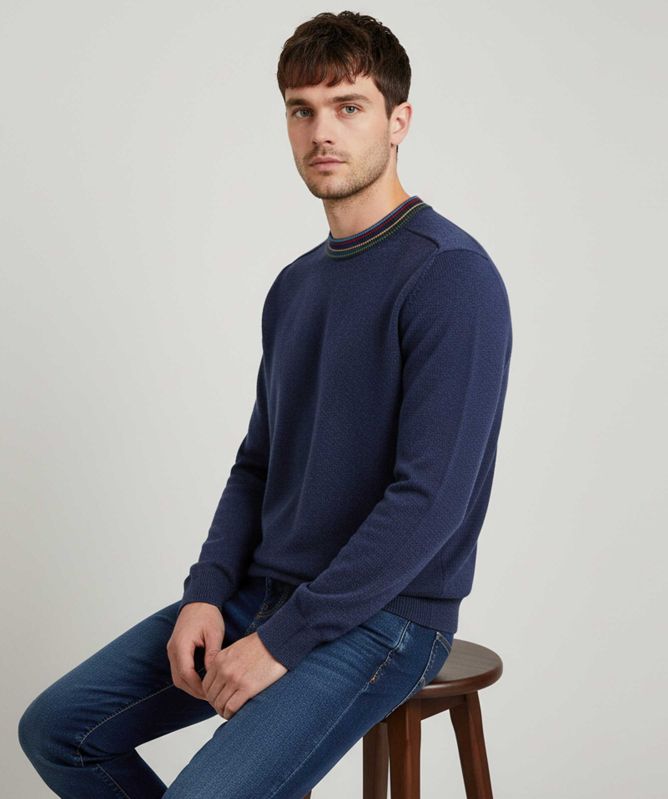 Paul Smith Merino Stripe Collar Jumper