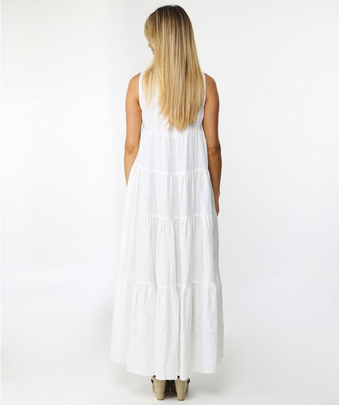 Greek Archaic Kori Tiered Maxi Dress