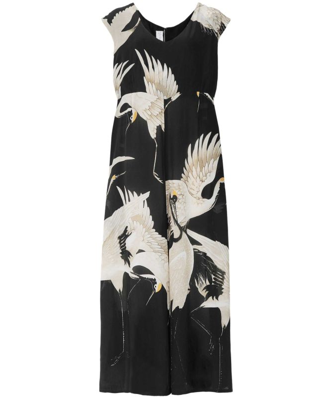 One Hundred Stars Stork Print Jumpsuit