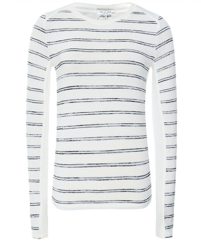 rag & bone The Knit Striped Long Sleeve Top