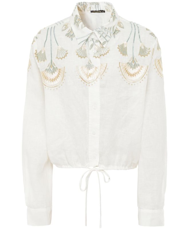 Greek Archaic Kori Papyrus Tie-Waist Shirt