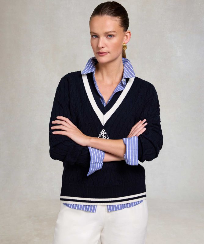 Holland Cooper Melissa V Neck Knit