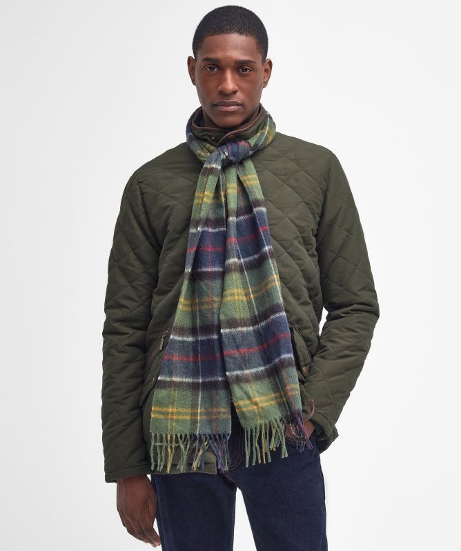 Barbour Wool Cashmere Tartan Scarf