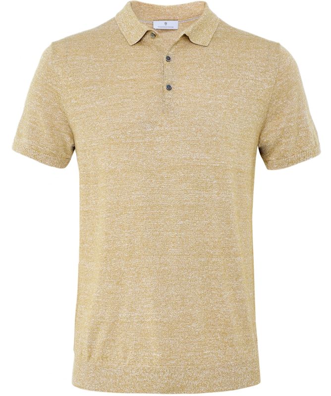 Thomas Maine Linen Merino Wool Polo Shirt