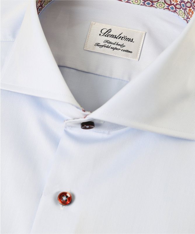 Stenstroms Fitted Body Geometric Trim Shirt