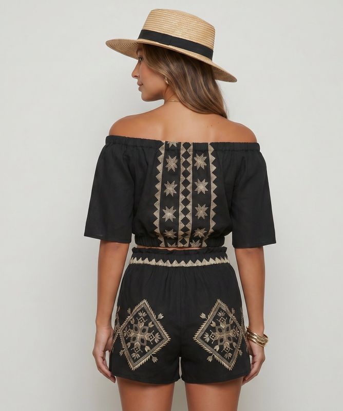 Greek Archaic Kori Lefkada Ruched Top