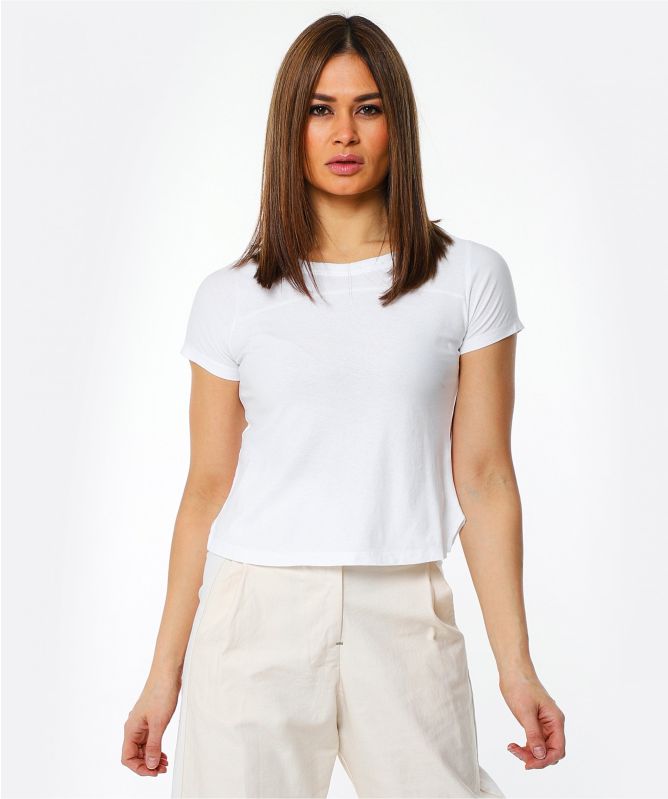 Lurdes Bergada Cotton Contrast Stitch T-Shirt