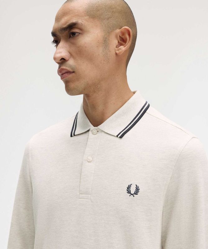Fred Perry Long Sleeve Twin Tipped Polo Shirt