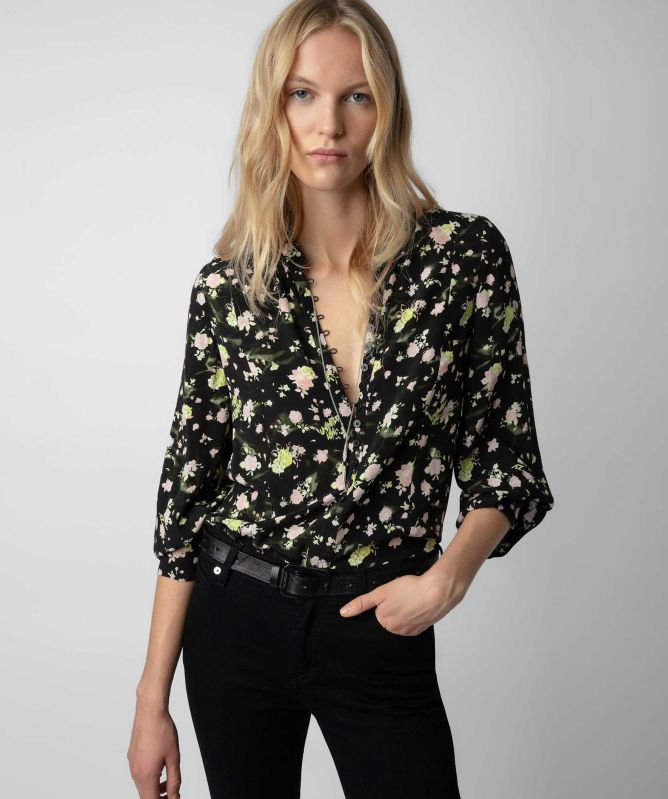 Zadig & Voltaire Twina Soft Crinkle Roses Shirt