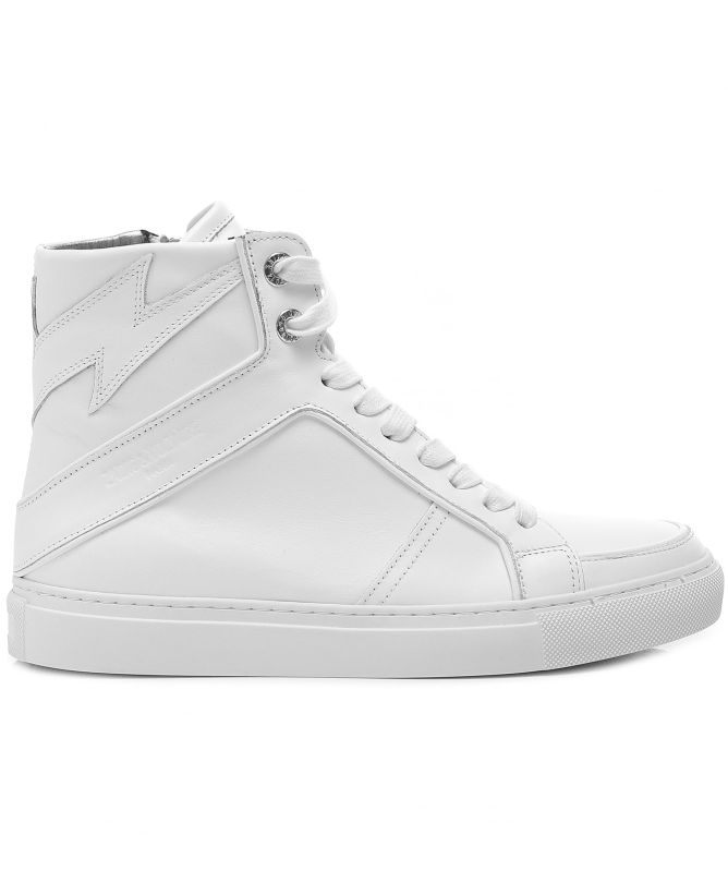Zadig and Voltaire High Leather Flash Trainers