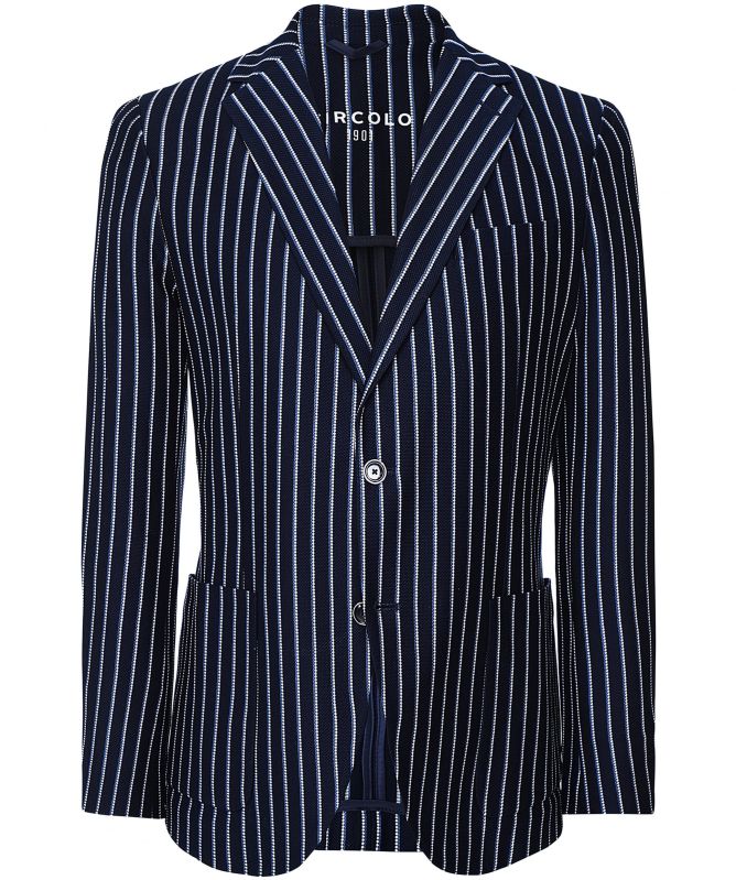 Circolo 1901 Slim Fit Henley Stripe Jacket