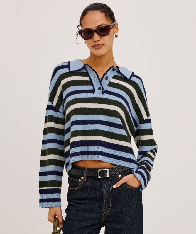 Rails Delora Striped Polo Jumper