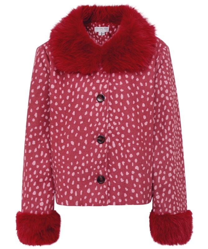 Never Fully Dressed Deer Fur-Trim Jacket