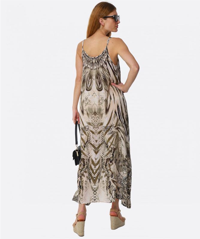 Inoa Silk Strap Maxi Dress