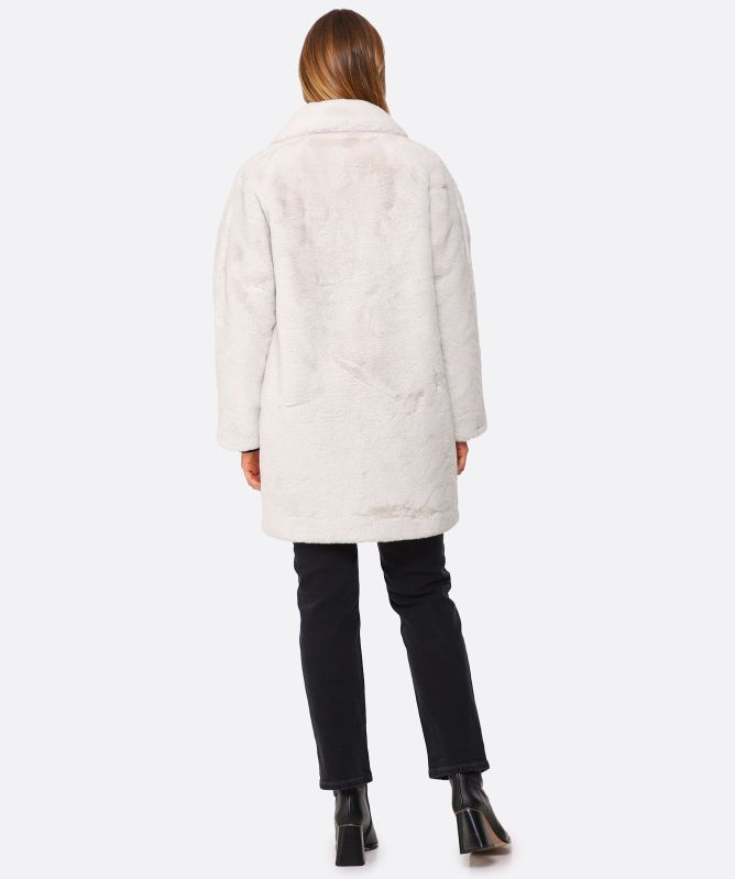 Rino & Pelle Meya Short Belted Coat With Faux Fur Collar Camel