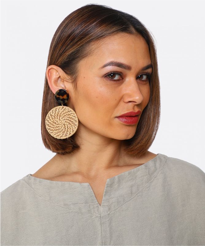 Francine Bramli Garence Circle Basket Earrings
