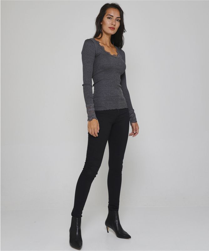 Rosemunde Benita Silk Blend Long Sleeve Top